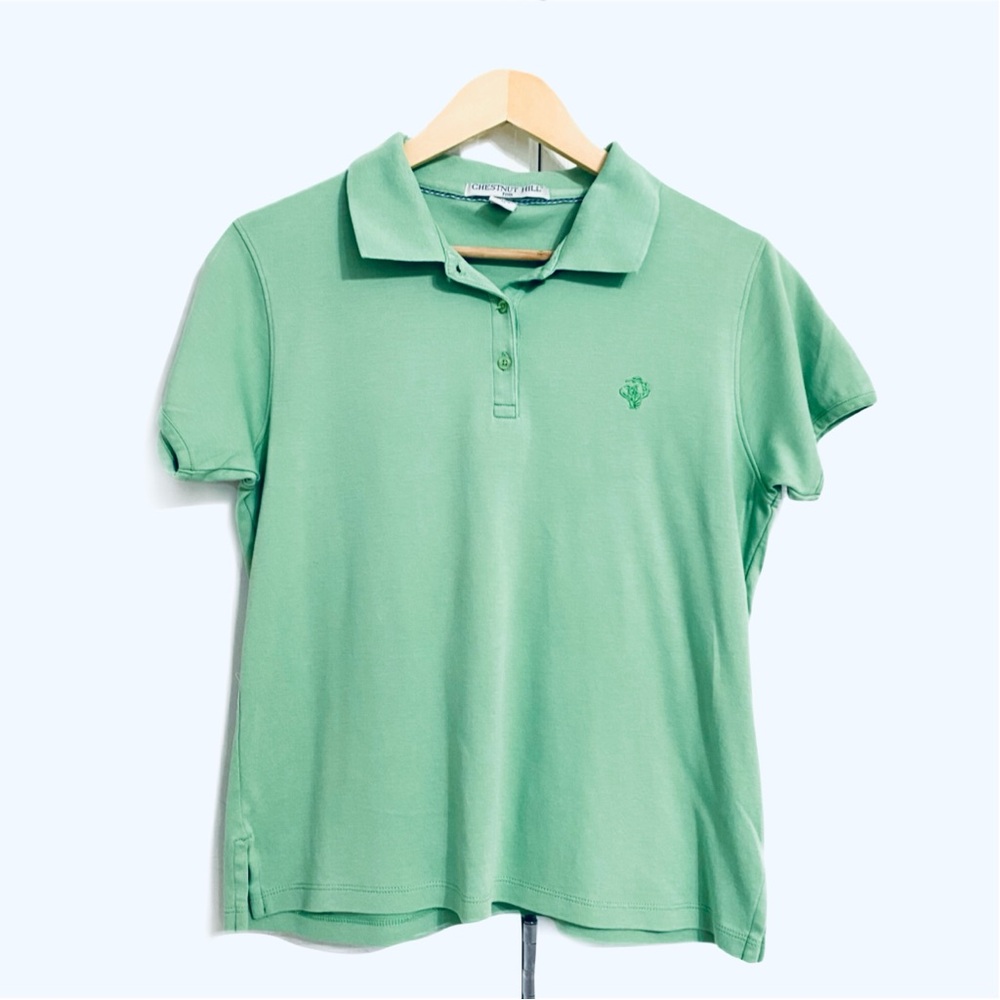 Chestnut Hill green polo performance short sleeves shirt Boys Size M